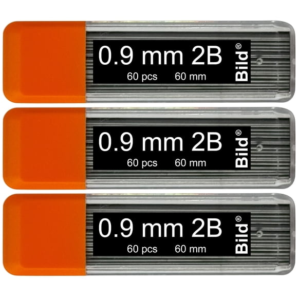Lápiz mecánico Lead Refills Bild Premium de 0,9 mm 2B (paquete de 6)
