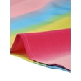 thumbnail image 5 of INSPIRE CHIC Women's One Shoulder Ruffle Trim Sleeveless Summer Blouse Top XS Pink Rainbow, 5 of 6