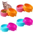 thumbnail image 3 of 4 piezas de cuenco de plástico para mascotas, suministros para perros, cuenco de alimentación, plato de agua para gatos JM, 3 of 4