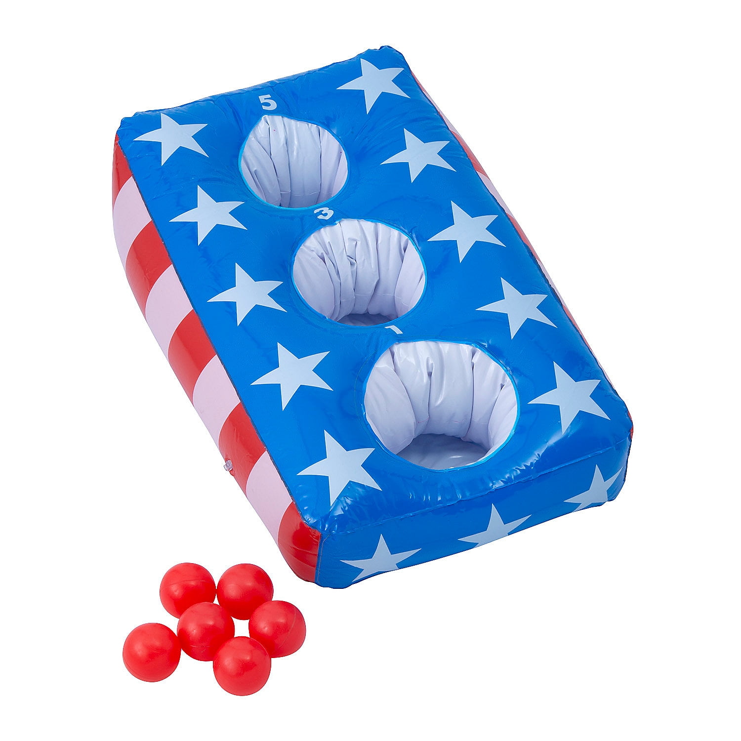 Fun Express Inflatable Patriotic Ball Toss Game - 7 Pieces
