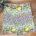 thumbnail image 4 of Blue Purple Floral Kitchen Towels Set of 4, Water Absorbent Dish Towel, Spring Hydrangea Flower Truck Green Plaid Decorative Hand Towels - Quick Drying Cloth for Cooking Baking, 18x28 Inch, 4 of 8