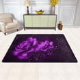 thumbnail image 2 of SKYSONIC Purple Roses Artistic Theme Non-Slip Area Rug, Floor Carpet Comfort Floor Mats Decor for Indoor Front Porch Living Room Bedroom Kitchen, 36"x24", 2 of 5
