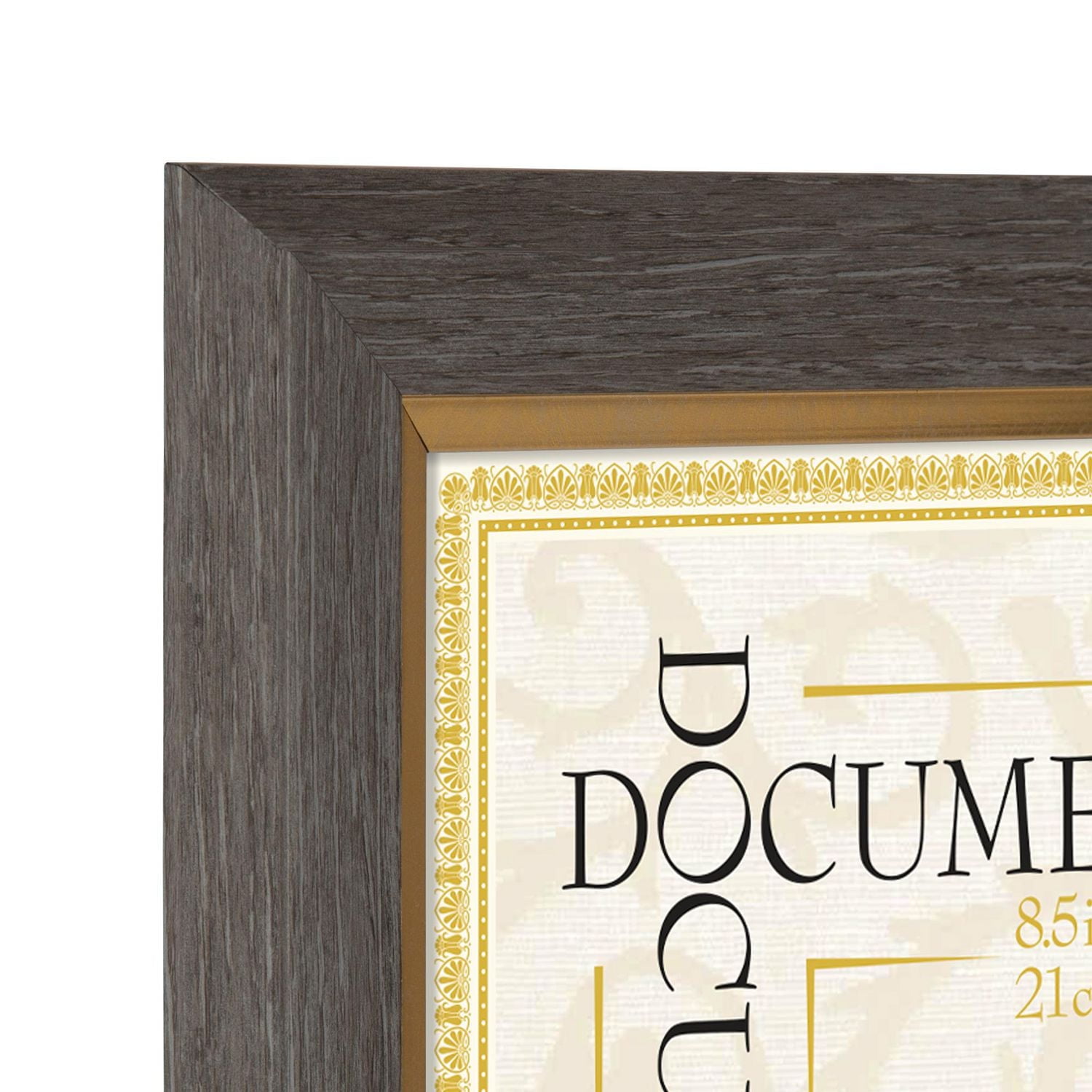 hometrends Duchesne Grey Document Frame, 8.5" x 11"