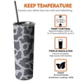 thumbnail image 6 of 20oz White and Black Of Leopard Print Skinny Tumblers Stainless Steel Tumbler with Lid and Straw,Vacuum Insulated Double Wall Travel Tumbler Cups with Cleaning Brush for Coffee,Tea, 6 of 6