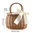 thumbnail image 3 of Handwoven Rattan Flower Planter Boho Home Indoor Outdoor Hanging Holder For Garden Patio Balcony, 3 of 8