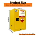 thumbnail image 7 of Galvanized Steel Chemical Cabinet, Three Point Lock, Hazardous Storage Yellow, Industrial Safety Cabinet, Liquid Safety Cabinet, for Glue, Adhesive, Garage, 7 of 7