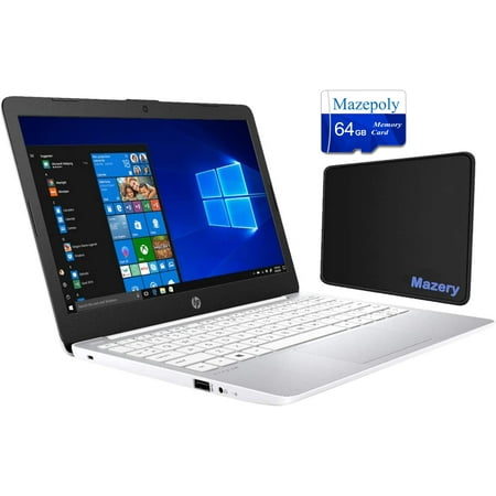 HP Stream 11.6" Laptop, Intel Celeron N4000, 4GB RAM, 64GB HD, Windows 10, White, 11-ak0012dx