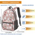 thumbnail image 3 of Bull Terrier and Leaves Pink Pattern 17" School Backpacks for Teens,Waterproof Oxford Fabric,S-Shape Padded Straps for School,Travel,Hiking,Camping, 3 of 6