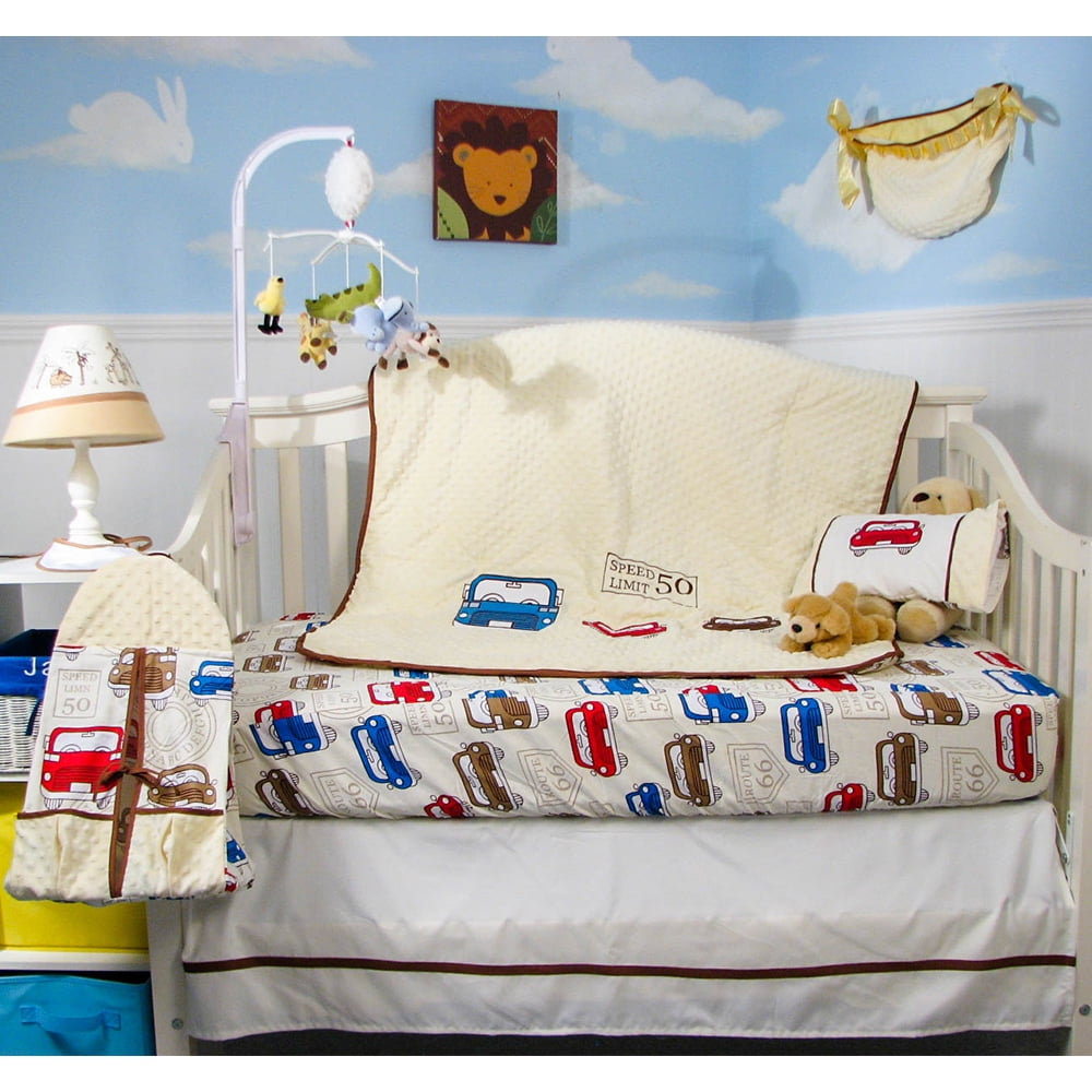 SoHo Baby Crib Bedding 9 Piece Set Railroad