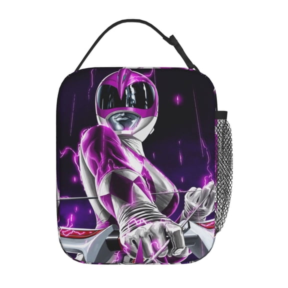 Insulation Portable Lunch Bag, Power Rangers Thermal Container with Adjustable Shoulder Strap