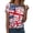 Blue, variant on TOWED22 USA Shirt Women American Flag Shirts Patriotic T-Shirt America 250th Birthday Short Sleeve Tops(Beige,XL)