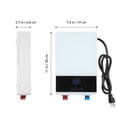 thumbnail image 3 of PTOOTP Calentador de agua eléctrico sin tanque : Calentador de agua instantáneo para ducha de baño - Calentamiento rápido. Incluye cabezal de ducha para el hogar. Enchufe estadounidense., 3 of 7