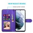 thumbnail image 3 of Takfox For Samsung Galaxy S22 / S22 Plus Wallet Case, With RFID Blocking Leather Credit Card Holder Slots Flip Folio Book [Detachable Magnetic] Case Shockproof Cover,Purple, 3 of 7