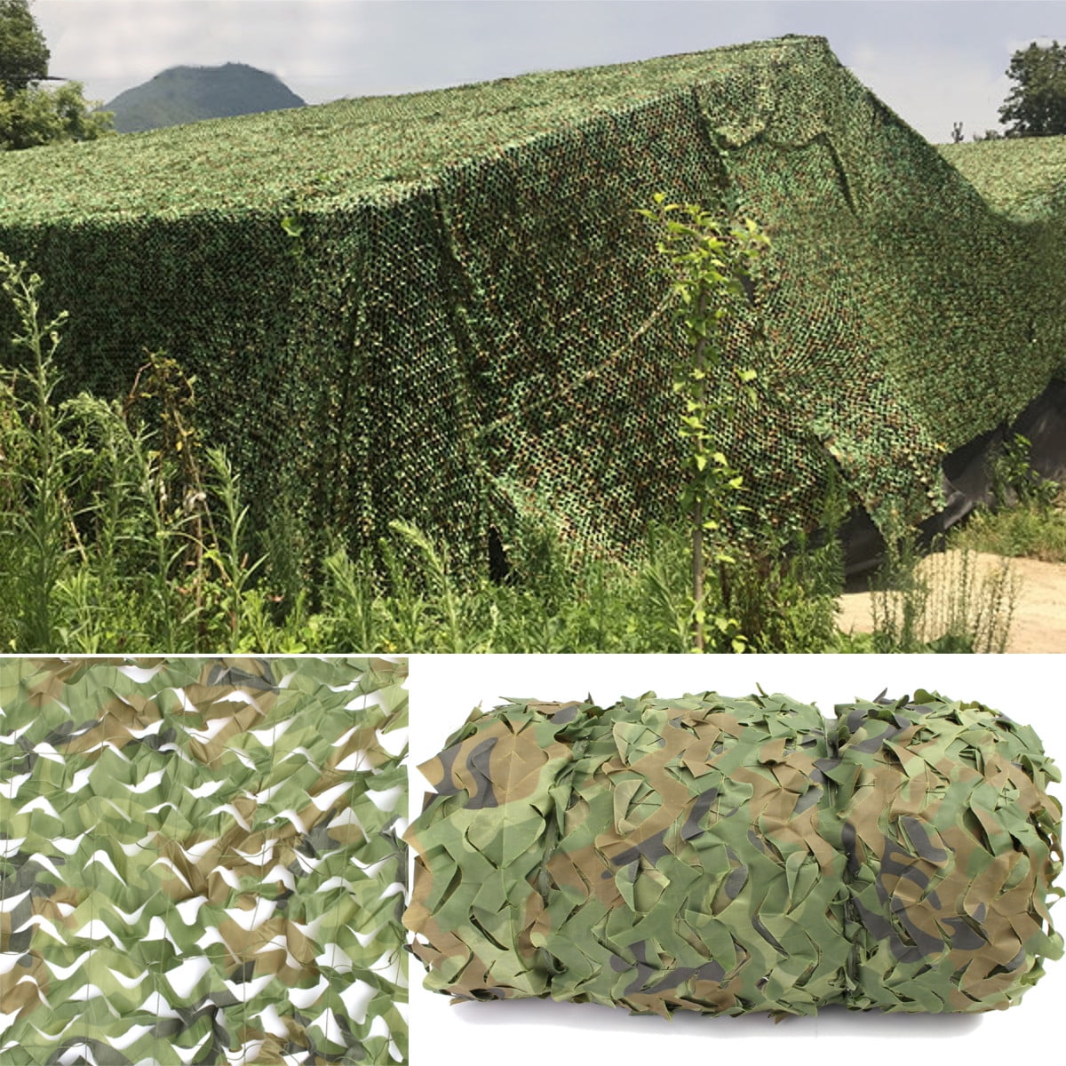 26FTx26FT Woodland Military Army Camouflage Net Hunting Camo Hide Cover Netting 