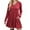 Red(XL), variant on Aloohaidyvio Womens Long Sleeve Casual Dress Fall Ribbed Knit Sweater Crewneck Midi Dresses with Pockets