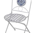 thumbnail image 3 of Metal Folding Chair With Medallion Accented Backrest, White, 3 of 3