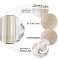 thumbnail image 6 of Beige White Ombre Waterproof Fabric Shower Curtain,Country Minimalist Abstract Gradient Waterproof Fabric Shower Curtain for Bathroom Curtains Bathtubs Shower Curtains with 12 Hooks Standard 72x72, 6 of 8