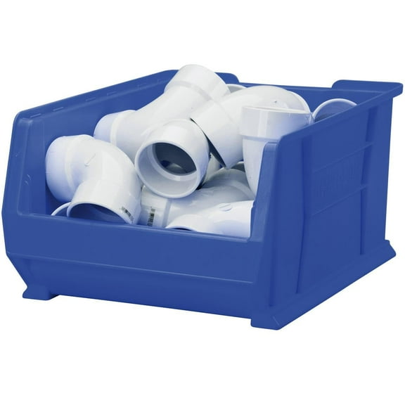 Akro-Mils 30288 Super-Size AkroBins Plastic Storage Bins, Space-Saving Stackable Bins for Garage, Classroom, Warehouse Organization, 24-Inch L x 16-Inch W x 11-Inch H, Blue, 1-Pack CA1