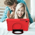 thumbnail image 5 of TECH CIRCLE Case for Samsung Galaxy Tab A7 Lite (8.7 Inch) (SM-T220) Tablet - Lightweight Plastic Kickstand Case Portable Handle Protective Cover for Kids (Red), 5 of 6