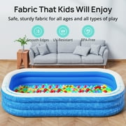 TaoTronics Inflatable Swimming Pools, 120 x 72 x 20 Blow up Swimming Pools, Kiddie Pool Large Size Thickened Blow up Swimming Pools Play Center for Kids Children Family Outdoor Garden Backyard