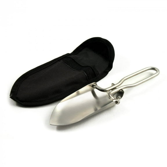 ASR Outdoor Stainless Steel 8.75in Folding Trowel with Belt Loop Attachment