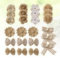 thumbnail image 3 of Tineasur 24Pcs Rustic Burlap Flower Ornaments Assorted Color for DIY Vintage Wedding Decor, 3 of 6