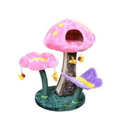 Catry Wonderland 31.1" Cat Tree with Mushroom Condo, Perch, Scratch Posts, and Toy