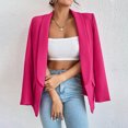 thumbnail image 7 of Ashirexll Blazers for Women Solid Color Slim Lapel Small Suit Cardigan Jacket Womens Blazers Dressy Casual Hot Pink L, 7 of 7