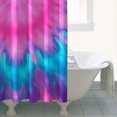 thumbnail image 4 of Pink Blue Tie Dye Flower Pattern Shower Curtain 36"x72" ,Bathroom Decorative Shower Curtains Set with 12 Hooks,Modern Waterproof Washable Shower Curtain, 4 of 6