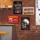 thumbnail image 4 of 4 Uds Tatuaje Publicidad Placa Metal Vintage Pintura Hierro Rectangular 20x30cm, 4 of 9