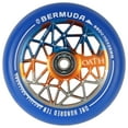 thumbnail image 2 of Oath Bermuda 110mm x 24mm Scooter Wheels Triple Anodised Orange, Blue & Titanium, Aluminum Core, For Pro Scooters, 2 of 3