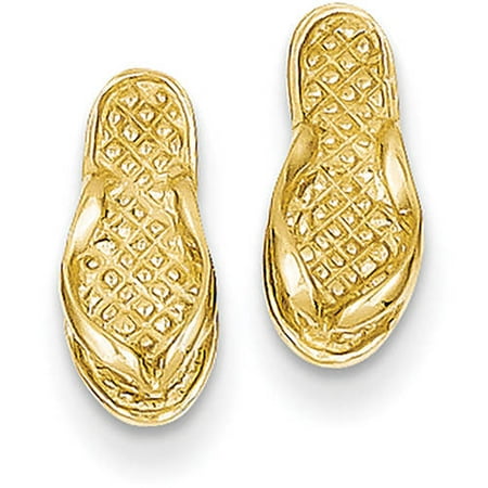 Flip White Earrings - 14k Flip Flop Earrings