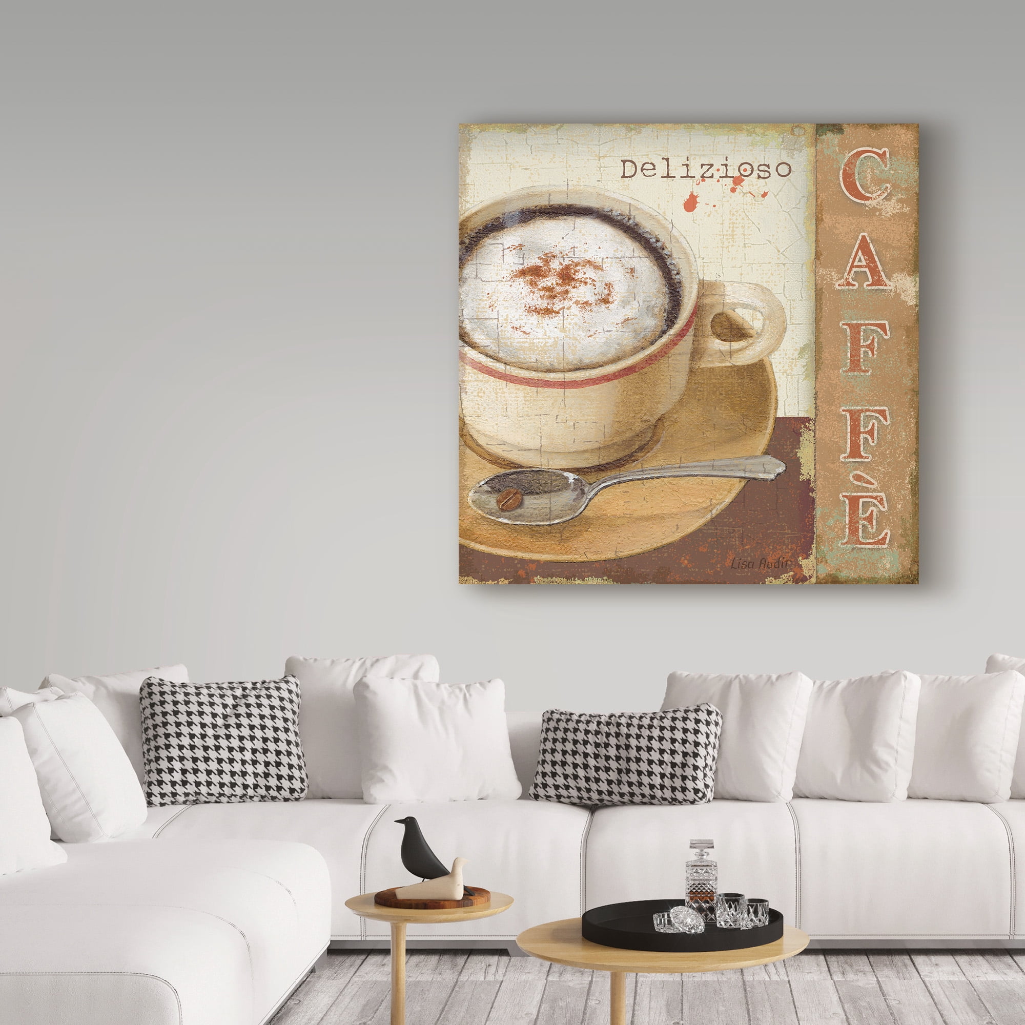 Trademark Fine Art 'Coffee Lovers II' Canvas Art by Lisa Audit