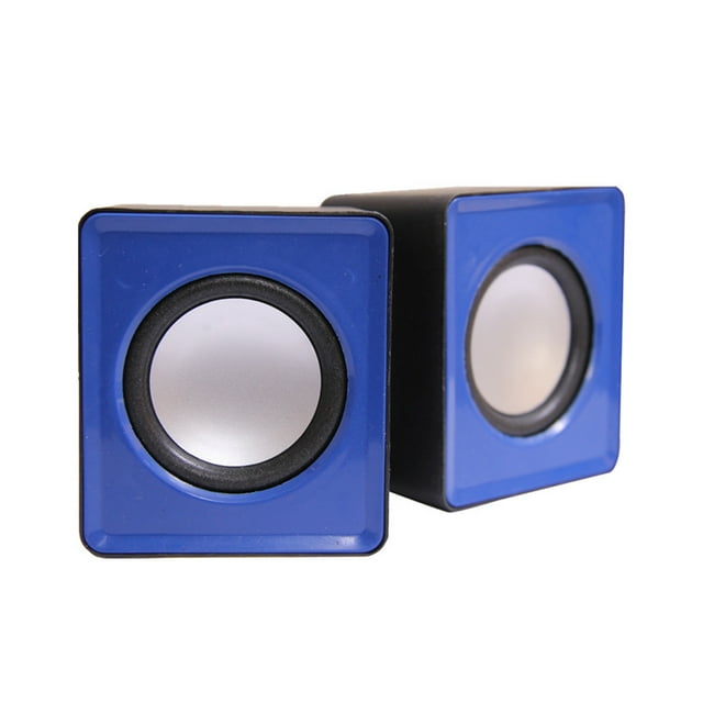 Altavoces Methold para computadora Mini USB Sonido estéreo Surround Azul