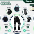 thumbnail image 5 of Skylinewears Men Utility Work Pants Cordura Safety Trouser Cargo Knee Reinforced Heavy Duty Pants Black W30-L30, 5 of 6