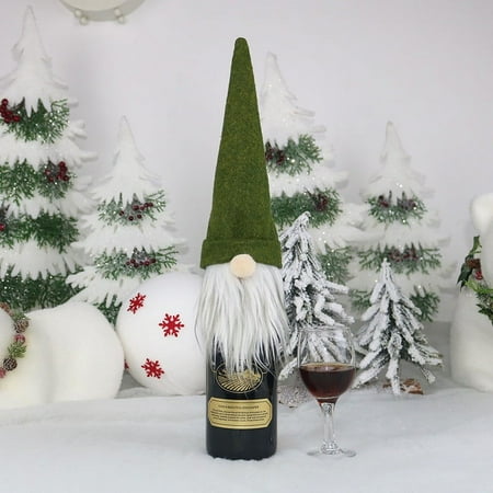 

Black and Friday Deals CRAMAX Christmas Faceless Elderly Wine Bottle Set Christmas Champagne Decoration Wine Bag