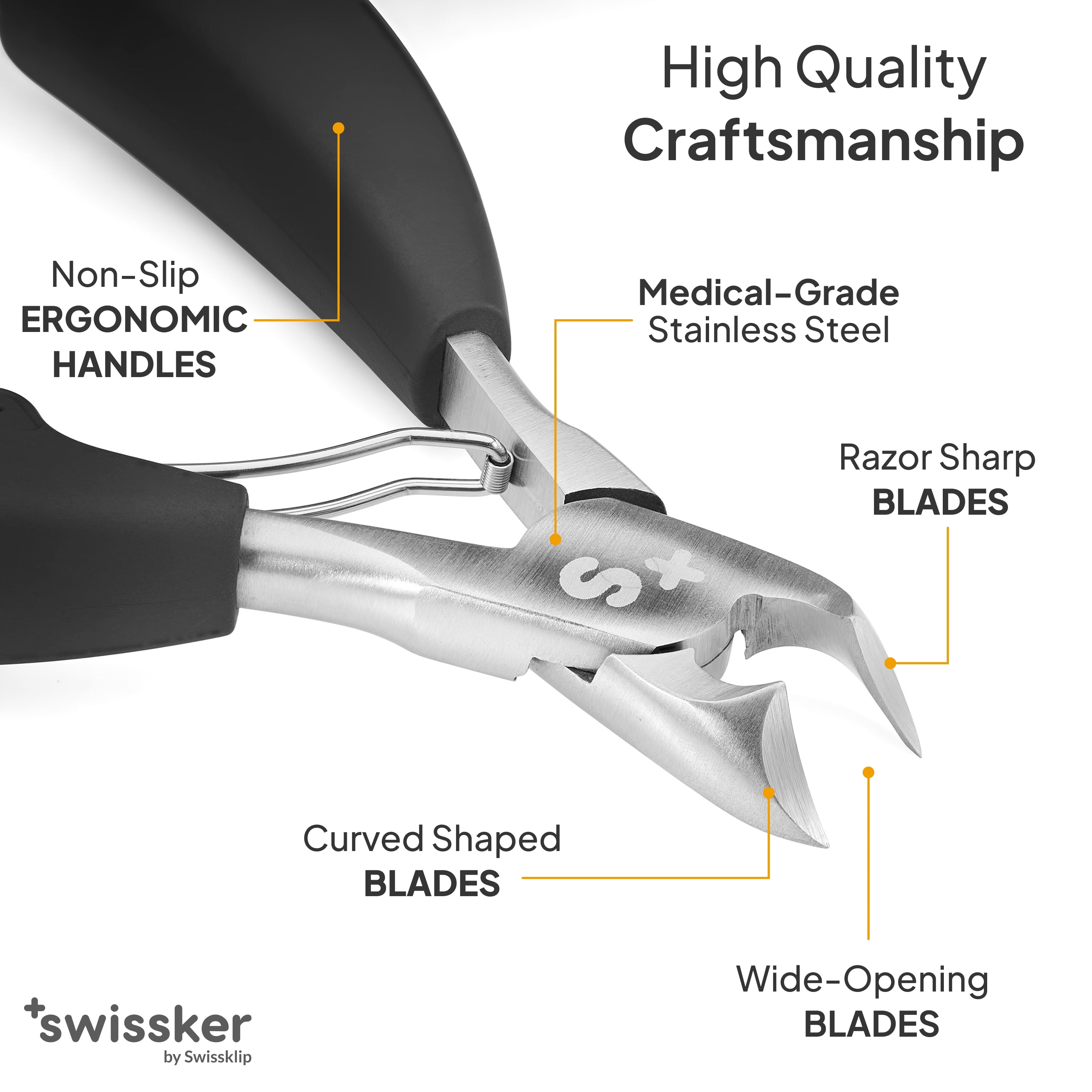 Swissklip Toenail Clippers I Heavy Duty Toe Nail Clippers I Toenail Clippers for Thick Nails I Big Toe Nail Clippers for Thick Toenails I Toenail Scissors I Heavy Duty Nail Clippers for Thick Nail