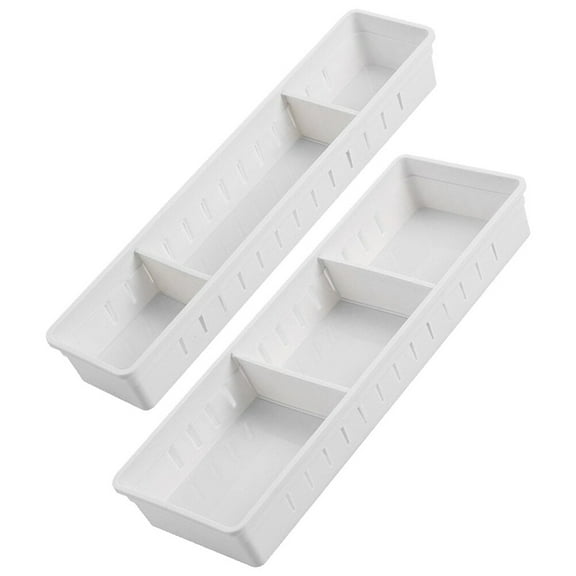 ULTNICE 2Set Organizing Trays PP Plastic for Home Organization White