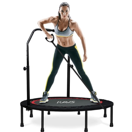Sokia 48'' Inch Foldable Mini Rebounder Fitness Trampoline with Handle for Kids Adults Indoor