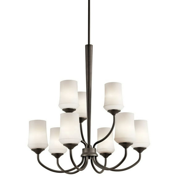 9 Light Large 2-Tier Chandelier With Transitional Inspirations 31.25 Inches Tall By 28.75 Inches Wide-Olde Bronze Finish-Led Lamping Type Kichler