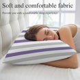 thumbnail image 5 of Purple Grey Striped Standard Pillow Covers, Minimalist Farmhouse Stripe Soft Breathable Throw Pillow Cases with Invisible Zipper, Decorative Pillowcase Pillows Protectors for Sofa Bed Chair 20"x26", 5 of 9