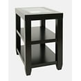 thumbnail image 3 of Jofran Urban Icon Contemporary Glass Inlay Chair Side End Table with Storage, 3 of 6
