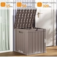 thumbnail image 5 of HJTER 50 Gallon Resin Deck Box, Lockable Patio Outdoor Storage Box for Furniture, Garden Tools and Tools Storage, Waterproof Outside Storage Boxes - Grey, 5 of 7