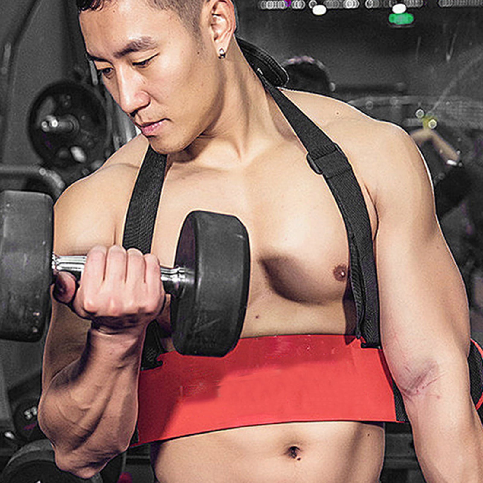 1X Weightlifting Arm Blaster Biceps Isolator Gym Support Strap Bodybuilder New 