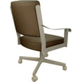 thumbnail image 2 of Leather Memphis Dining Caster Chair Swivel Tilt - Brown Leather on Beige, 2 of 3
