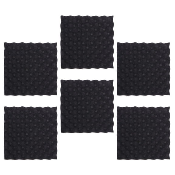 KONTONTY 6Pcs Thick Black Egg Crate Foam Board Soundproof Cushion for Fragile Items