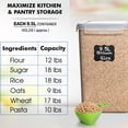 thumbnail image 6 of Shazo 2PC (9.5L | 321 oz) Extra Large Airtight Flour Sugar Storage Containers, BPA Free Plastic Food Storage Containers with Lids, Includes 2 Measuring Spoon, 6 of 9
