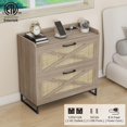 thumbnail image 4 of Lateral File Cabinet with Charging Station for Letter/Legal/A4 Size Hanging Files, Large Wood File Storage Cabinets Printer Stand for Home Office, 4 of 13