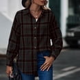 thumbnail image 4 of fvwitlyh Long Sleeve Tshirts Shirts for Women Plaid Flannel Button Down Shirts for Women Oversized Dressy Casual Long Sleeve Tops Blouse, 4 of 4