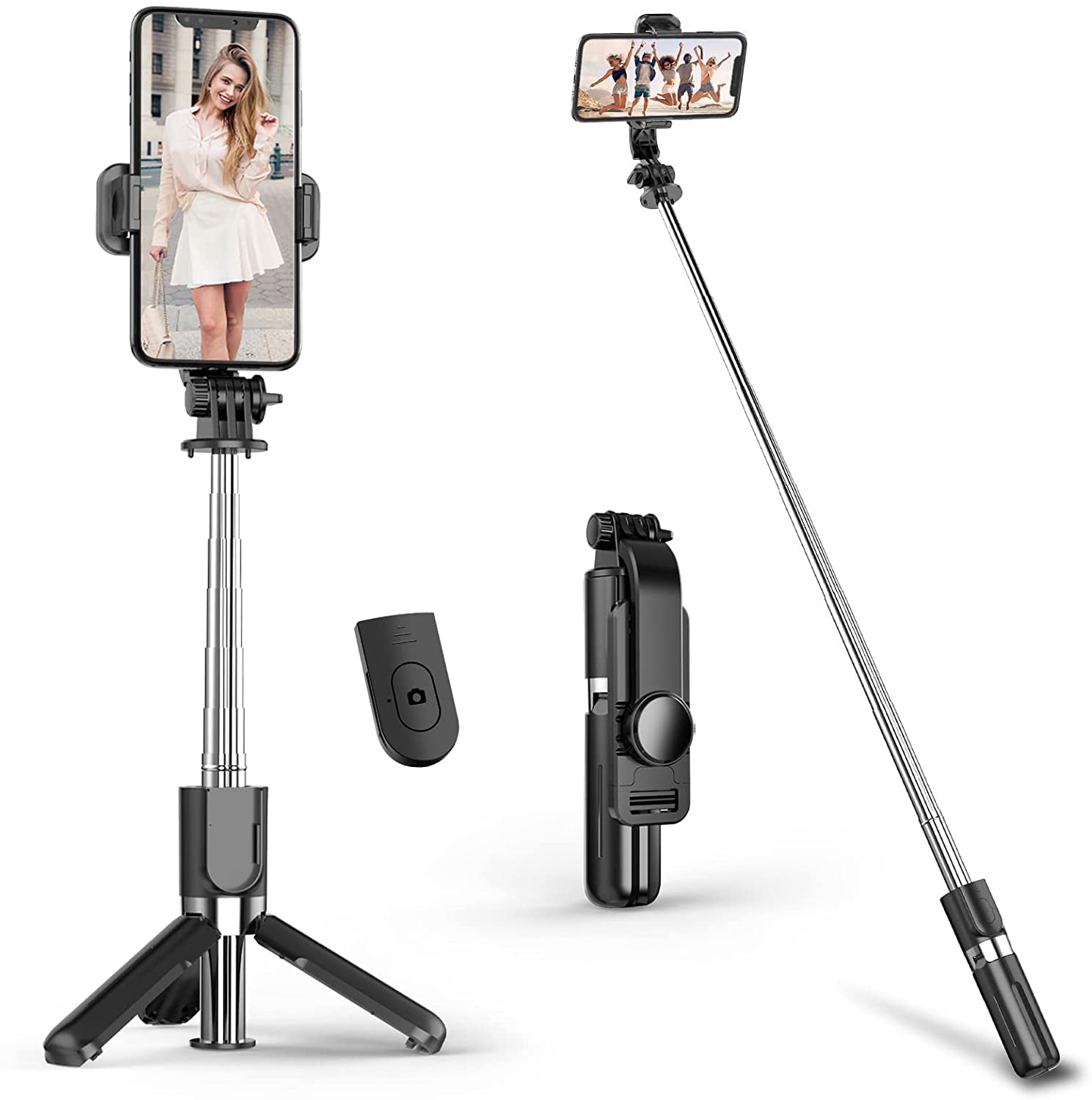 Verlichten zin Intrekking Selfie Stick, Bluetooth Selfie Stick Tripod Remote Control 360° -  Walmart.com